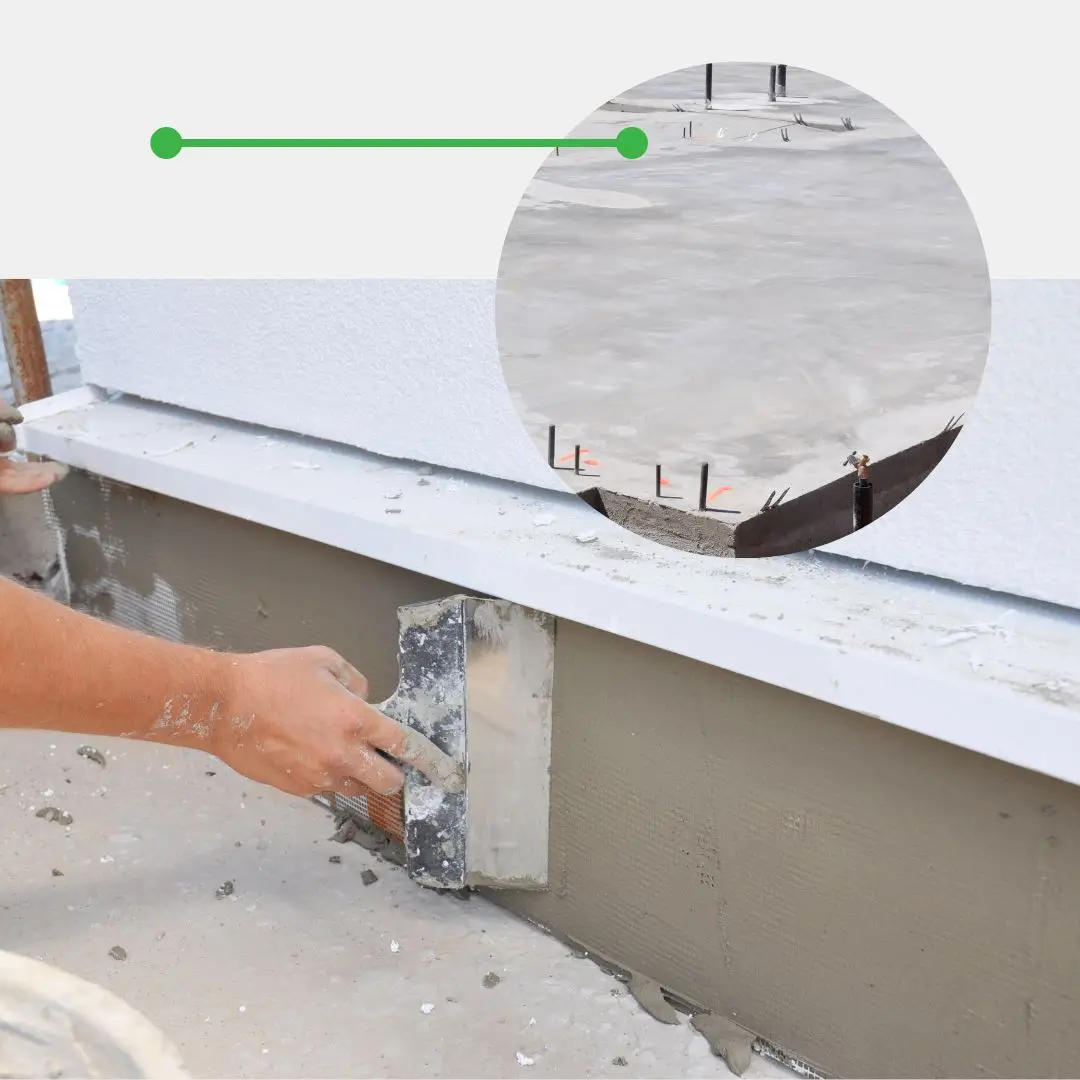 overlayed images of foundation repair